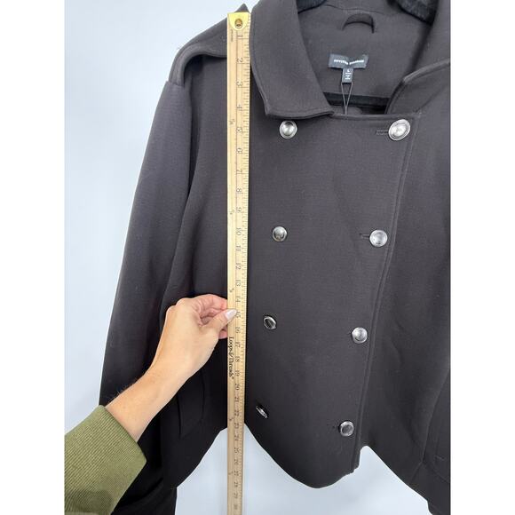 Universal Standard Nadia Crepe Jersey Military Jacket Black Size L (22–24) NWT - Picture 9 of 10